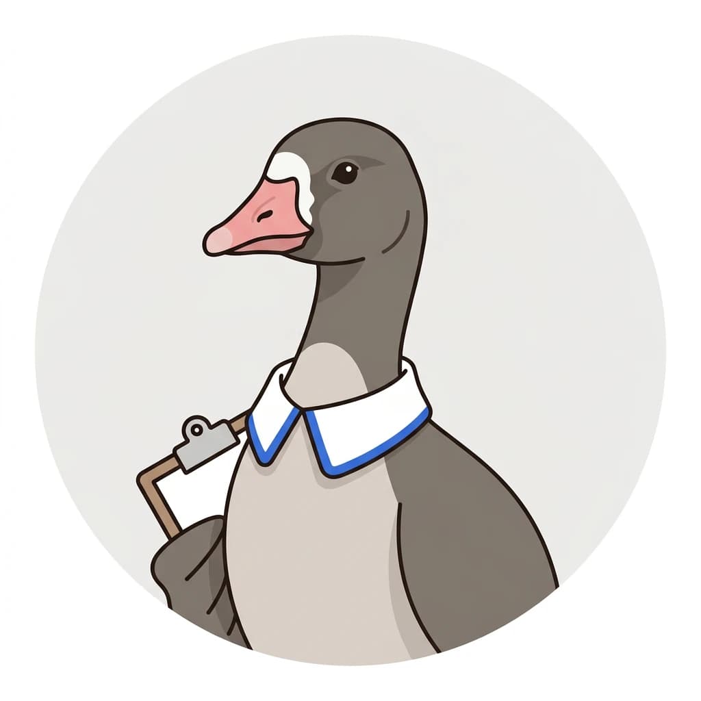 Illustration von Petra, der Blässgans aus Kleve